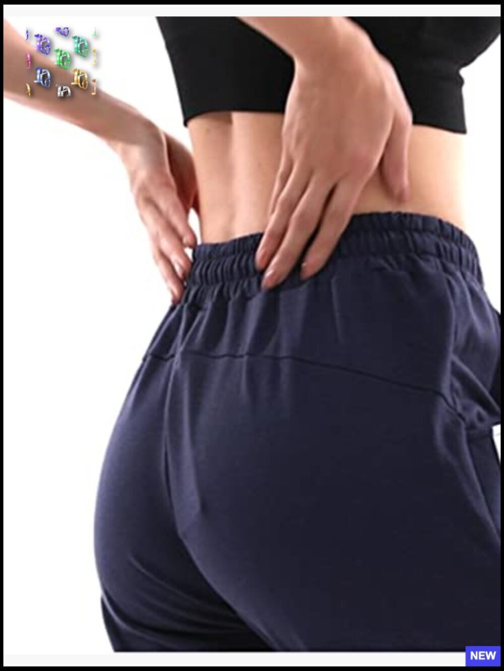 Womens Capri Sweatpants with Pockets Drawstring Cuffed Joggers Slim Fit Casual - Picture 5 of 7